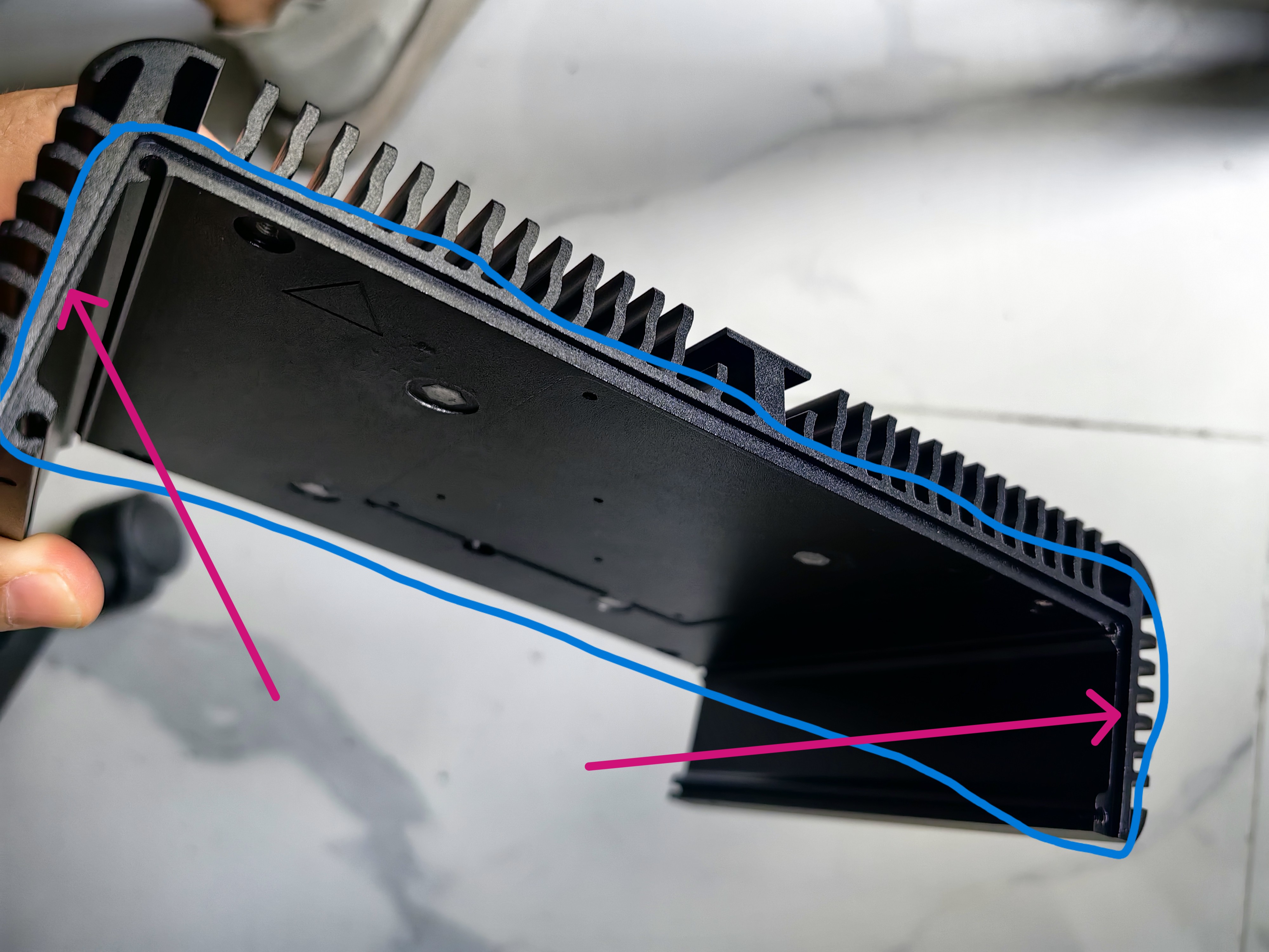 Extrusion deformation affecting panel fit and final industrial computer enclosure assembly