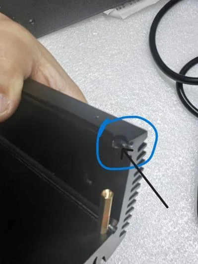 Stripped thread at the enclosure panel-fixing point