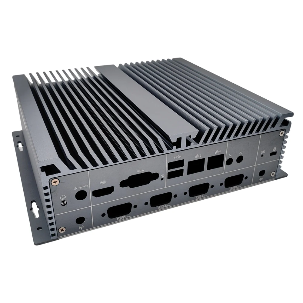 DM20 custom aluminum fanless industrial PC enclosure main view