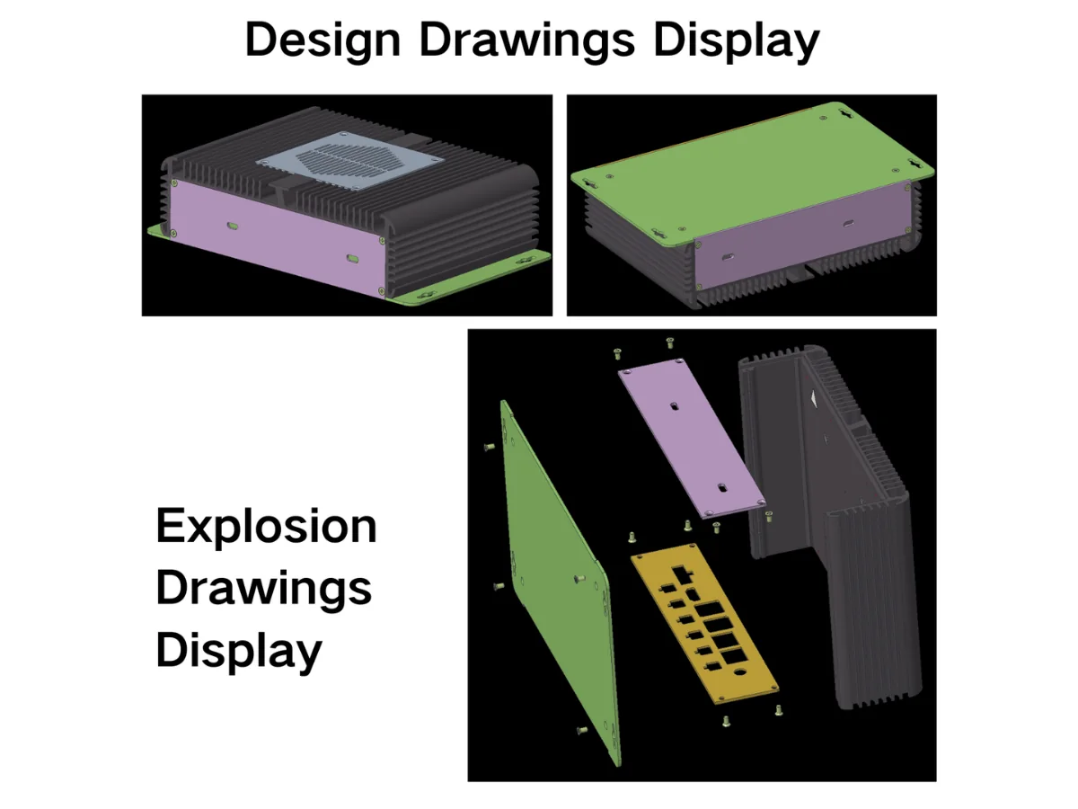 DM04 Custom Aluminum Enclosure CAD Exploded View DM04 custom aluminum enclosure CAD exploded view