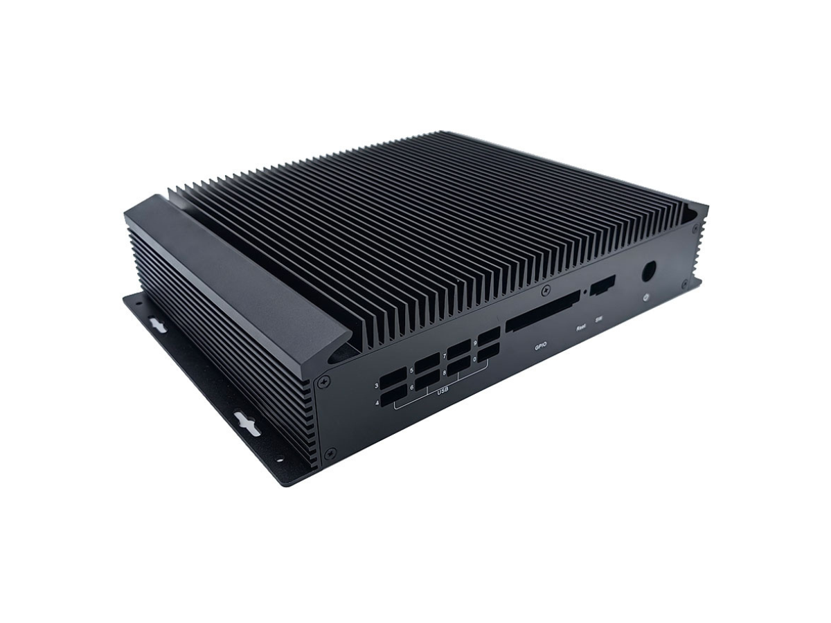 DM08 custom extruded aluminum enclosure shown from an angle
