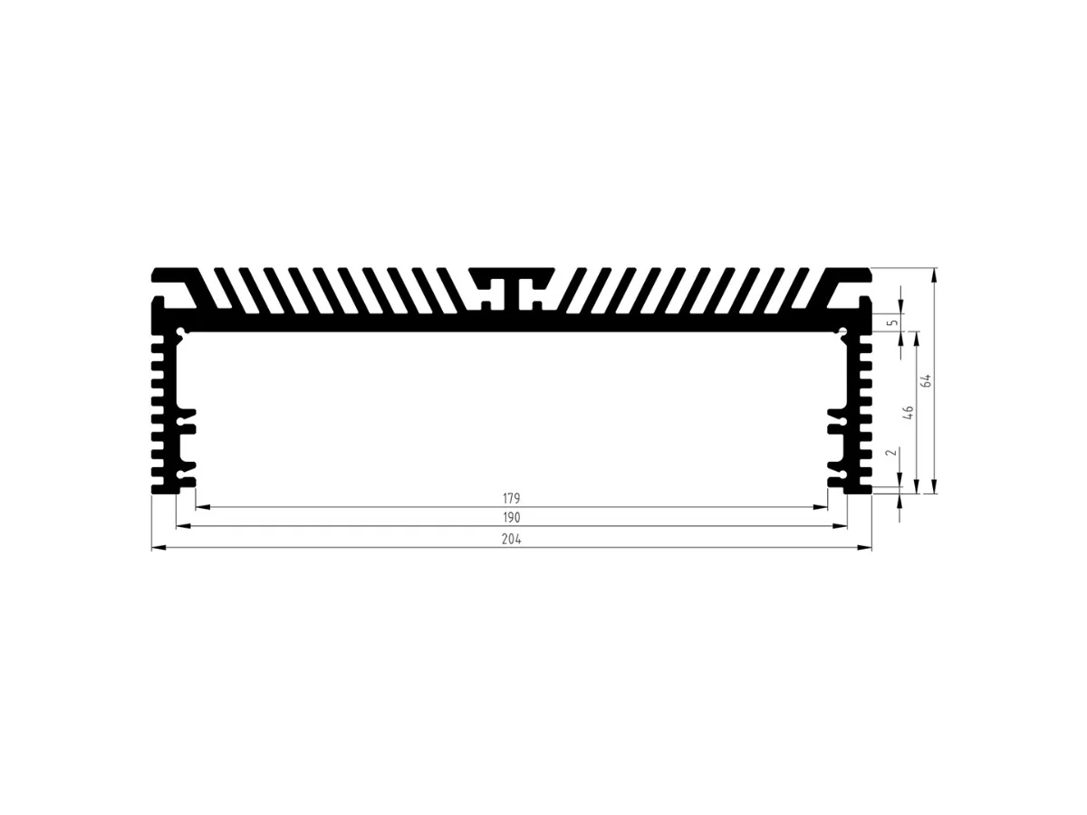 DM20 Aluminum Extrusion Cross-Section Dimensions DM20 aluminum extrusion cross-section with width and height measurements