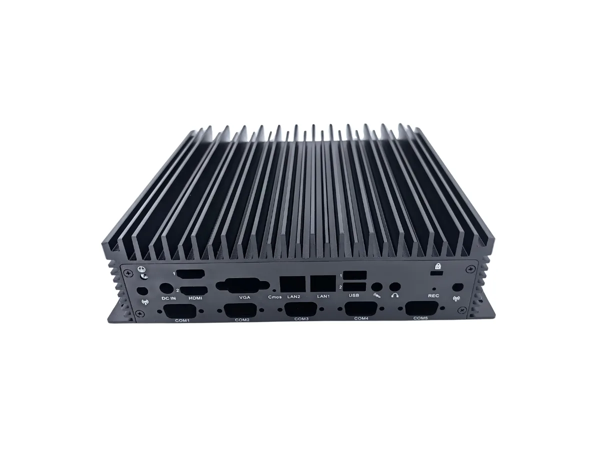 Custom Rear I/O Panel DM21 rear I/O panel with CNC-machined openings