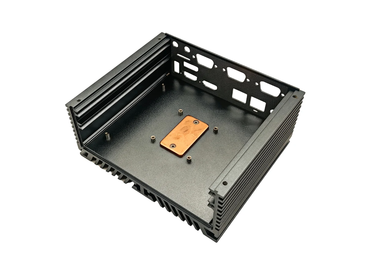 N11 Internal Mounting Structure Angle View Angled view of the N11 internal mounting plate, standoffs and thermal structure