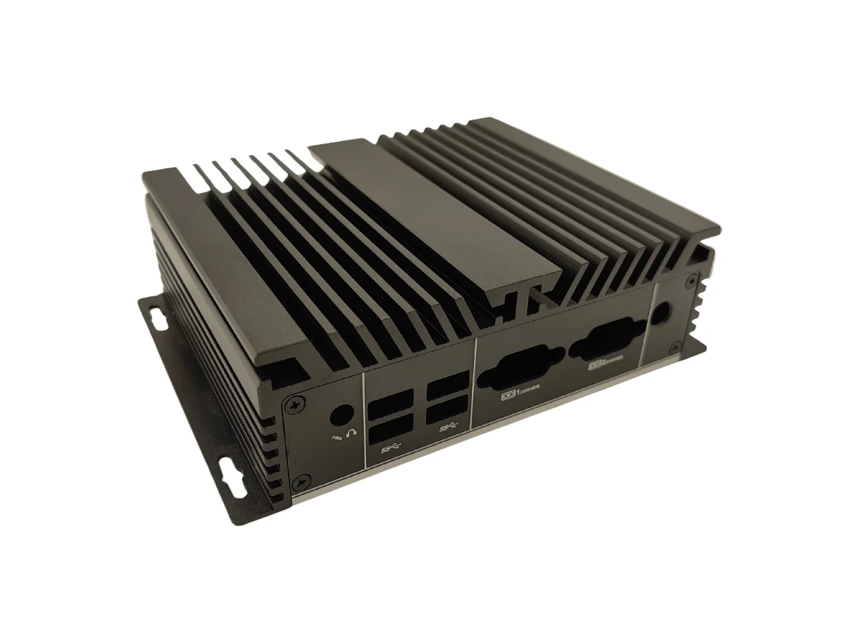 N11T Compact Fanless Aluminum Enclosure Main View N11T compact fanless aluminum enclosure with integrated cooling fins