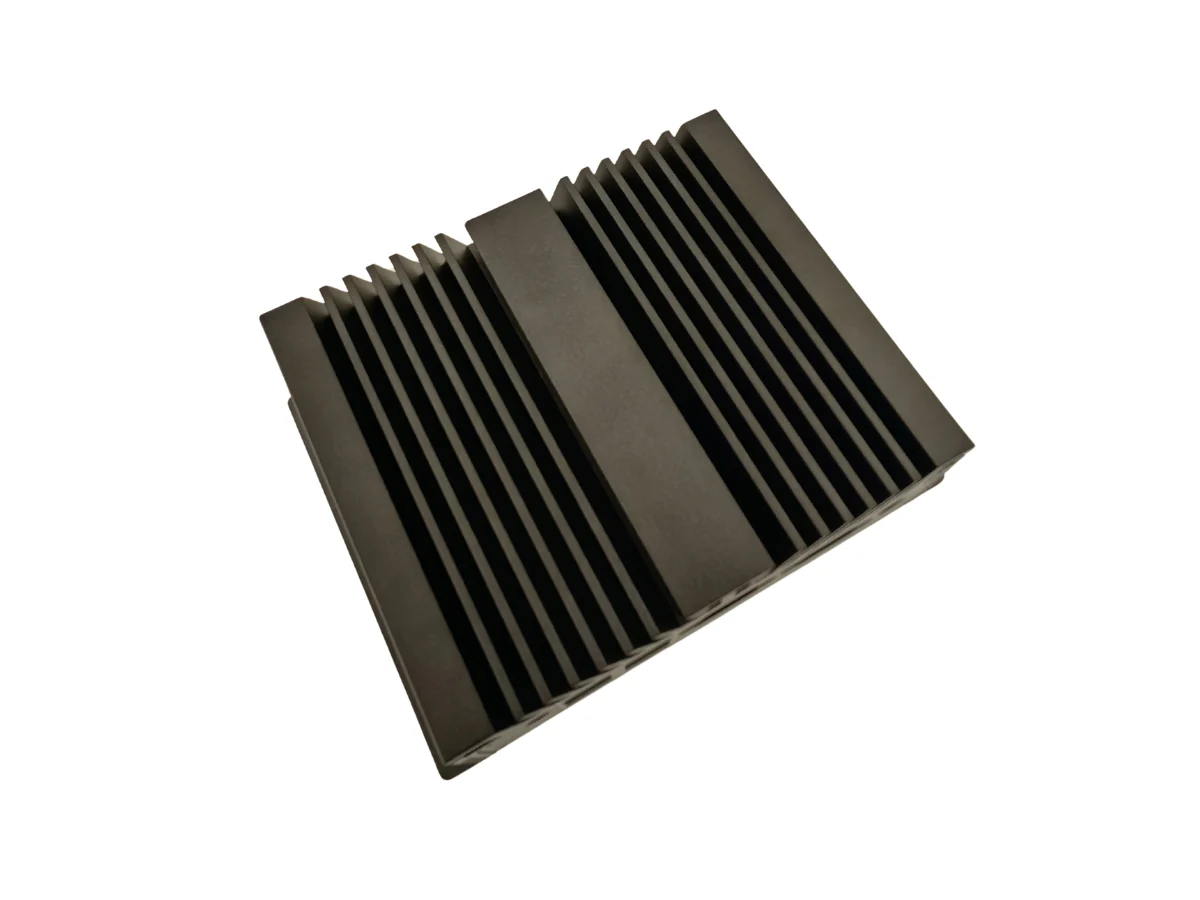N11T Heatsink Enclosure Top View Top view of the compact N11T enclosure showing parallel heatsink fins