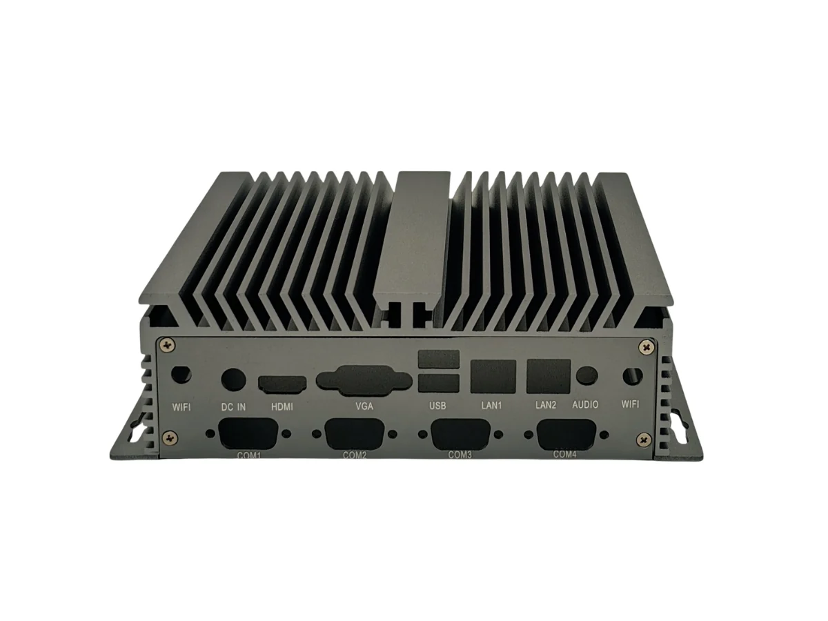 SBC01 CNC-Machined Front I/O Panel SBC01 front panel showing CNC-machined interface openings