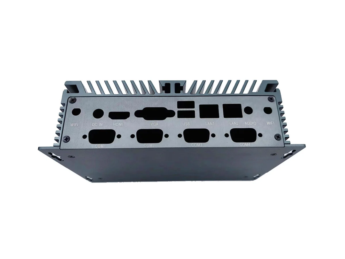 SBC01 Front Panel and Bottom Mounting View SBC01 front interface panel viewed together with the bottom mounting plate