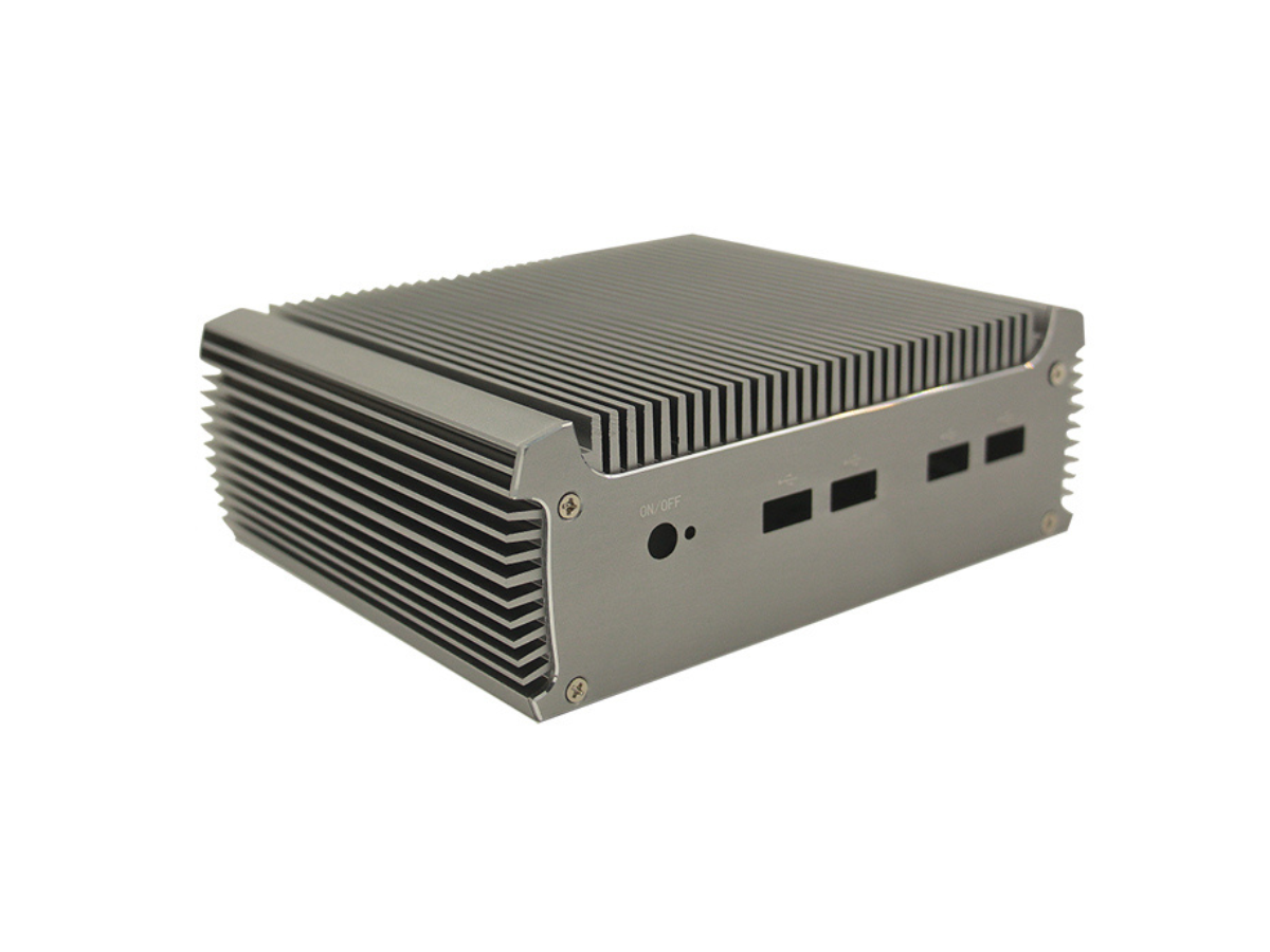 SBC04 custom extruded aluminum enclosure shown from an angle